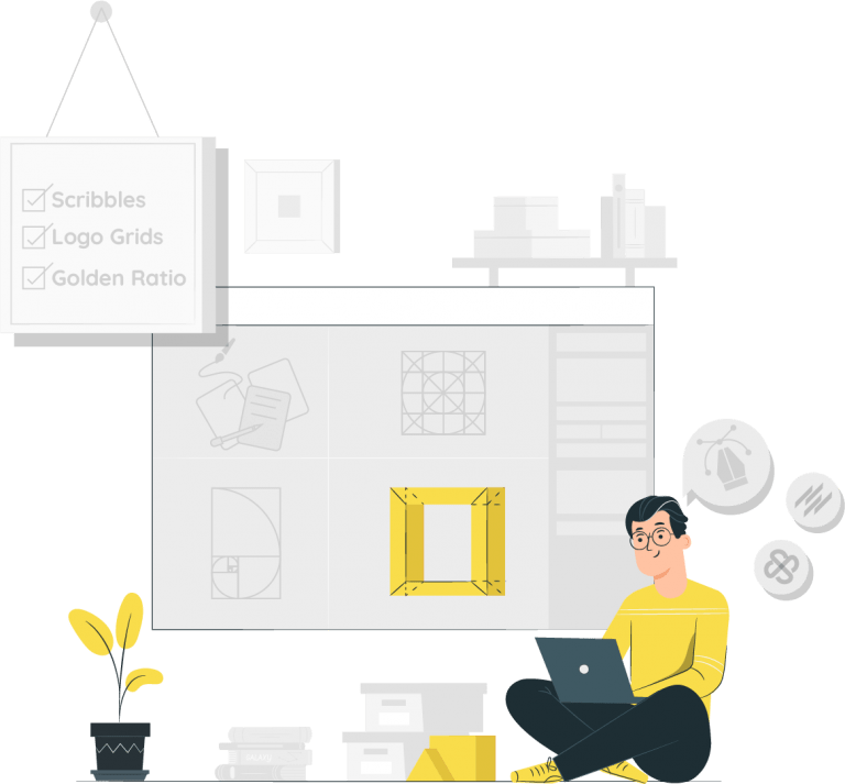 Logo and visual brand design illustration