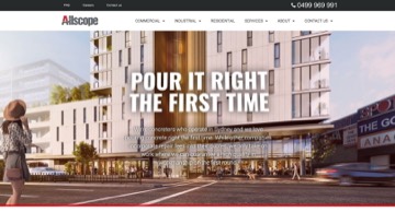 Allscope Concrete website