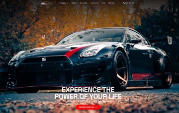 Performance Car Rental website